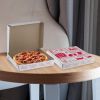 MT Products Extra Thin Pizza Box with Design 12" Length x 12" Width x 2" Depth Lock Corner Clay Coated Pizza Party (10 Pieces) (Not Corrugated) - Made in The USA