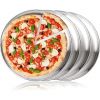 12 Pieces Pizza Pan Bulk Restaurant Aluminum Pizza Pan Set Round Pizza Pie Cake Plate Rust Free Pizza Pie Cake Tray for Oven Baking Home Kitchen Restaurant Easy Clean (16 Inch)