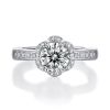 Wholesale Women Adjustable Flower Diamond Rings For Engagement Sterling Silver 925 D VVS 1ct Moissanite Ring