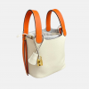 High quality vegetable basket 18 handbag togo first layer cowhide hand bucket bag contrast color bag free liner women's bag