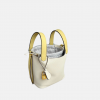 High quality vegetable basket 18 handbag togo first layer cowhide hand bucket bag contrast color bag free liner women's bag