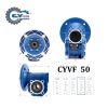 CHENYUE High Torque Worm Gearbox NMVF 50 CYVF 50 Input 14/11/19mm Output 25mm Speed Ratio from 5:1 to 100:1 Tin Bronze Worm Gear Free Maintenance