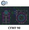 CHENYUE High Torque Worm Gear Reducer CYWF 90 Input 35mm Output hole 90mm Speed Ratio from 5:1 to 100:1 CNC Gearbox Free Maintenance