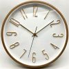 Simple boutique bedroom creative home decoration clock living room wood grain wall clock 12 inch