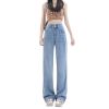 Tian Si wide leg jeans women  summerthin high waisted wide