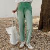 Gradient denim pants for summer 2022, high waisted, loose fitting, straight leg, draping floor length pants, wide leg pants