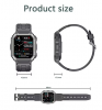 KR06 Smartwatch GPS Track 1.8 Big Screen 320Mah Long Battery IP67 Life Waterproof Men Sports Smart Watch 2024