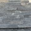 Black cultured stone veneer gray-black color natural slate for landscaping