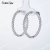 1.9mm Round Brilliant Cut Moissanite S925 Sterling Silver Diamond Earrings