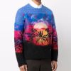 patterned knitted sweater male casual sublimation men's sweater custom Print knit sweater street wear custom fashion jumper custom