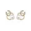 Wholesale Fashion Jewellery Stylish Women Excesories Mother of S925 Silver Color Moissanite Pearls Flower Earings