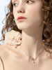 Designer Hansel flower series 925 pure silver flower necklace for women light luxury niche high-grade chain accessories