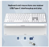 COUSO Wholesale Luxury Computer Keyboard Mouse Combo Aluminum White Bluetooth Office Wireless Keyboard and Mouse Combo