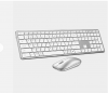 COUSO Wholesale Luxury Computer Keyboard Mouse Combo Aluminum White Bluetooth Office Wireless Keyboard and Mouse Combo