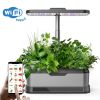 Nuevosun Hydroponics Growing System 12 Pods Indoor Herb Garden Plant Germination Kit with LED Grow Light, Pump, Auto-Timer Smart Garden, Height Up to 23.6", Gardening Gift for All Grower