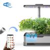 Nuevosun Hydroponics Growing System 12 Pods Indoor Herb Garden Plant Germination Kit with LED Grow Light, Pump, Auto-Timer Smart Garden, Height Up to 23.6", Gardening Gift for All Grower