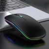 New bluetooth dual-mode wireless mouse charging silent computer notebook cross-border office game luminous wireless mouse