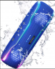 Portable Bluetooth Speaker IPX7 Waterproof Wireless Speaker with Colorful Flashing Lights, 25W Super Bass 24H Playtime