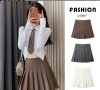 pleated skirt high waist skirt