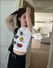 Spring/Summer Trendy Leisure Vegetables Short sleeved High Elastic Slimming Versatile Short T-shirt Small Edition T Spicy Girl