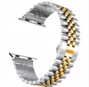 5 Beads 304 Stainless Steel Metal WatchBand for Apple Watch band Series 8 7 and 20mm 22mm for Samsung Watch Metal Watch Strap