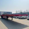 Yuetong Brand Shipping container 3 axles 50 ton Flatbed semi traile Flat Bed Truck Trailer for sale