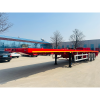 Yuetong Brand Shipping container 3 axles 50 ton Flatbed semi traile Flat Bed Truck Trailer for sale