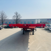 Yuetong Brand Shipping container 3 axles 50 ton Flatbed semi traile Flat Bed Truck Trailer for sale