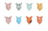 Colorful Pattern Cotton Pet Dog Bow Dog Collar Dog leash Dog Bandanas dog harness Poop bag dispenser