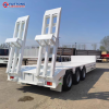 3-axle 4-axle Direct sale multi-use very low flat floor bed heavy duty transportation low-bed truck semi trailer