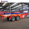 3 axles mechanical suspension steel tire 12 twist lock  container chassis semi trailer for transport