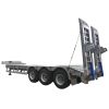 Fast Shipping Yuetong Brand 80ton low bed semi trailer low bed semi-trailer 3 axle low bed semi truck trailer for sale