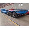 Mechanical or hydraulic ladder Yuetong Brand 80T 3axle low bed semi trailer low bed Low bed loader trucks semi trailer