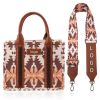 Custom logo Wrangler Southwestern Crossbody Boho Tote Bag