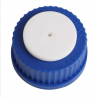 Blue GL45 Safety Cap withTwo Holes for 1/16 Inch OD tubing, 1pc/pk.