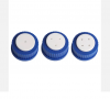 Blue GL45 Safety Cap withTwo Holes for 1/16 Inch OD tubing, 1pc/pk.