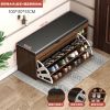 Shoe Racks, Large Capacity Porch Shoe Cabinet Shoe Rack Storage Cabinet Finishing Shoe Locker with Door Entrance, Beautiful Shoe Rack 100 x 30 x 51Hcm White/black/oak