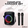 Risebass Portable Wireless Karaoke Machine with 2 Wireless Microphones 