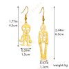 DaDa Fashion Creative Personality Asymmetrical Zombie Stainless Steel Pendant Jewelry Earrings