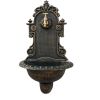 Rustic Cast Iron Wall Mounted Hand Sink Garden Water Fountain With Basin Hanging Basin For Indoor/Outdoor 