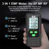 EMF Meter, Rechargeable Digital AC magnetic, AC electric, and RF/microwave Electromagnetic Field Radiation Detector Hand-held Digital LCD EMF Detector, Great Tester for Home EMF Inspections, Office, Outdoor and Ghost Hunting