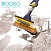 Doosu 2 Sponge Heads Squeegee and Extendable Telescopic Long Handle 42.5-52 Inches Easily Dry Wringing Sponge Mop