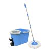 Dooso Wholesale Floor Cleaning Mops Stainless Steel Handle Flat Mop Spin Mop with Round Bucket