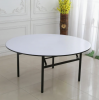 Cheap 6ft Round Dining Table with Metal Frame PVC Cover for Restaurant Banquets Hotel Parties Living Room Use Factory Supply