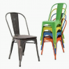 Whole Metal Steel Colorful Cafe Restaurant Kitchen Chairs Metal Stackable Bar Chairs Stool