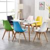 Nordic Tulip Plastic Dining Chair Coffee Shop Backrest Chair Household Solid Wood Dining Chair