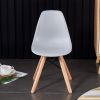 Nordic Tulip Plastic Dining Chair Coffee Shop Backrest Chair Household Solid Wood Dining Chair
