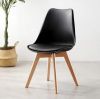 Nordic Tulip Plastic Dining Chair Coffee Shop Backrest Chair Household Solid Wood Dining Chair