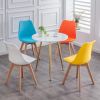 Nordic Tulip Plastic Dining Chair Coffee Shop Backrest Chair Household Solid Wood Dining Chair