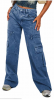 Latest Design Y2K Skinny Jeans with cargo Packets